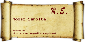 Moosz Sarolta névjegykártya